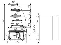Кондитерская витрина Полюс Carboma K70 VM 0,9-1 (ВХСв-0,9д Carboma)