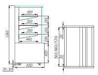 Кондитерская витрина Полюс KC70 VM 0,9-1 9006-9005 (ВХСв - 0,9д Carboma Cube ТЕХНО)