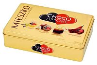 Конфеты MIESZKO CHOCO AMORE со вк. ванили, фундука, гор. шок. лимона /съемный бандаж НГ/ 310г*5
