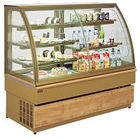Кондитерская витрина UNIS Georgia II 1500 Combi, gold охлаждаемая