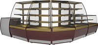 Кондитерская витрина Полюс K70 VM-3 (ВХСв - У1д Carboma)