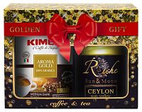 Подарочный набор Butterfly Golden Gift кофе молотый Kimbo Gold + чай CEYLON + кулон