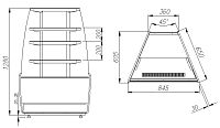 Кондитерская витрина Полюс K70 VM-3 (ВХСв - У1д Carboma)