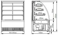 Витрина холодильная Марихолодмаш Veneto VS-0,95 (краш.)