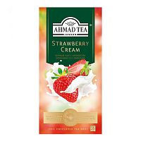 Чай черный Ahmad Tea Strawberry Cream (С ароматом клубники со сливками) 25 пак.*1,5гр.